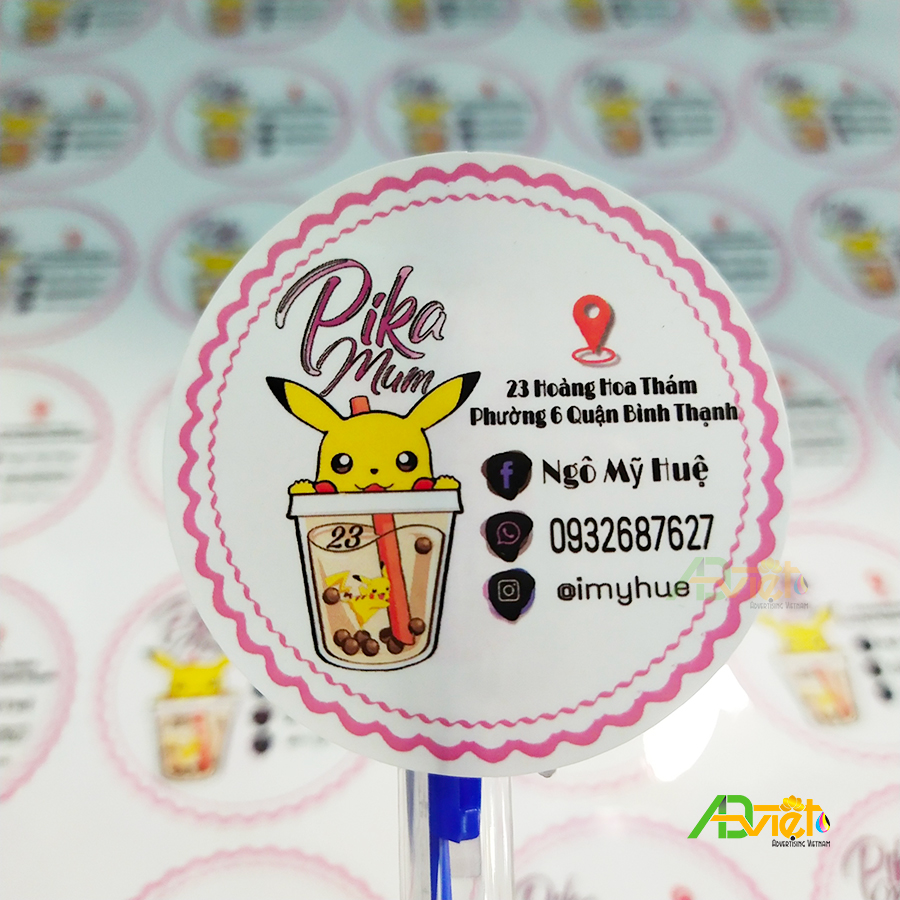 Tem decal sữa dán ly trà sữa