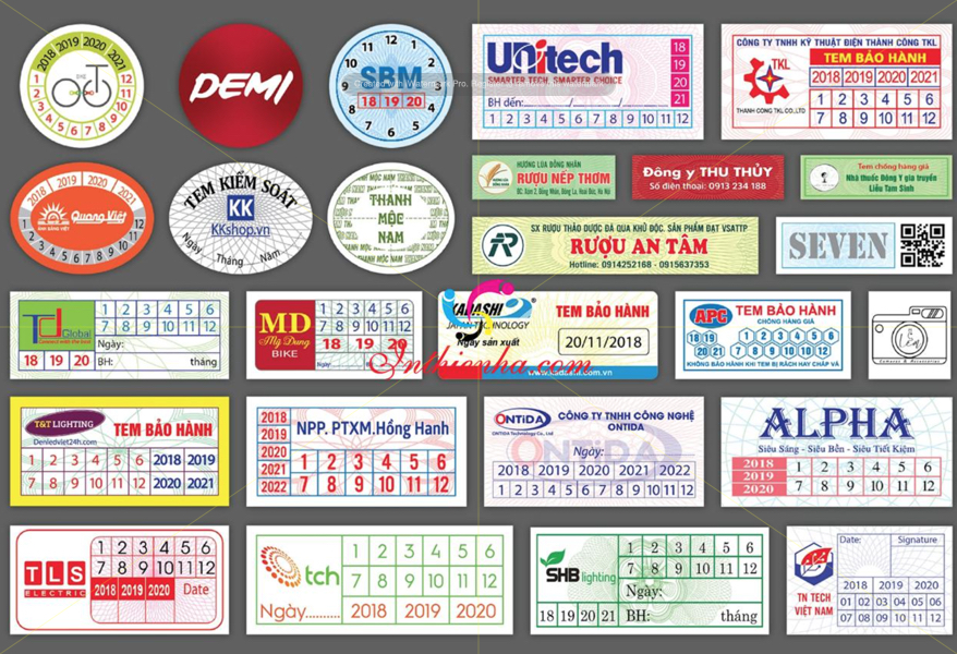 In Tem Bảo Hành Giá Rẻ TPHCM - Giao hàng tận nơi