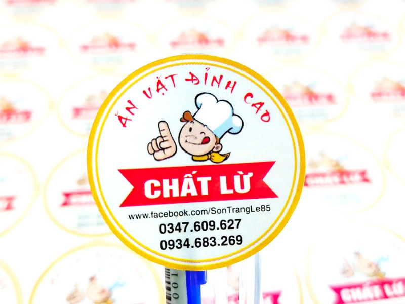 Tem decal khô gà cháy tỏi