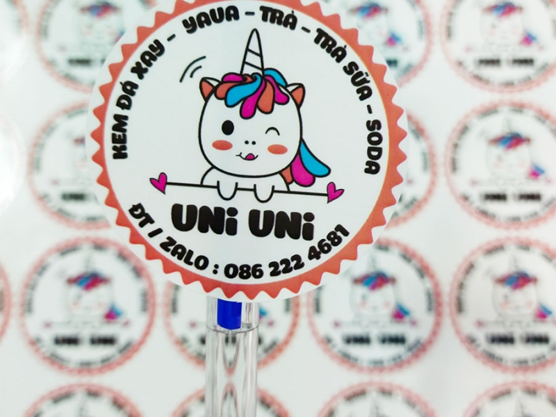 Tem decal shop trà sữa ăn vặt