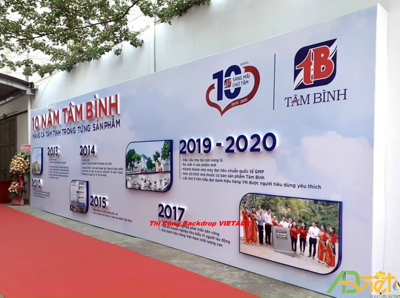 Thi công backdrop mô hình fomat