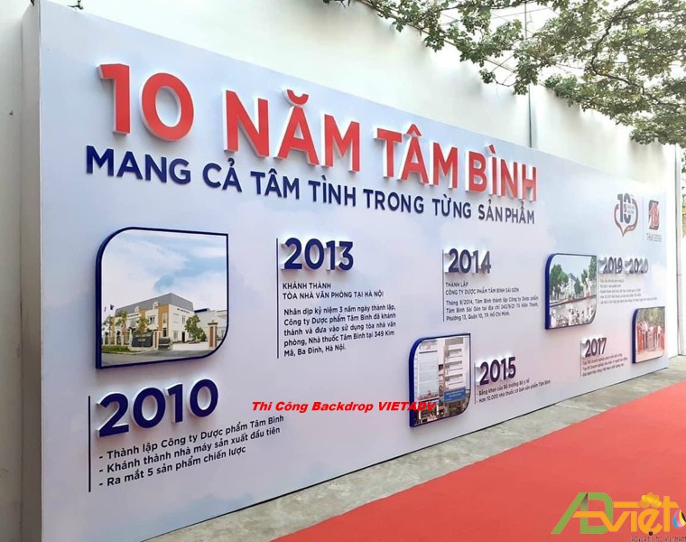 Thi công backdrop sự kiện mô hình fomat